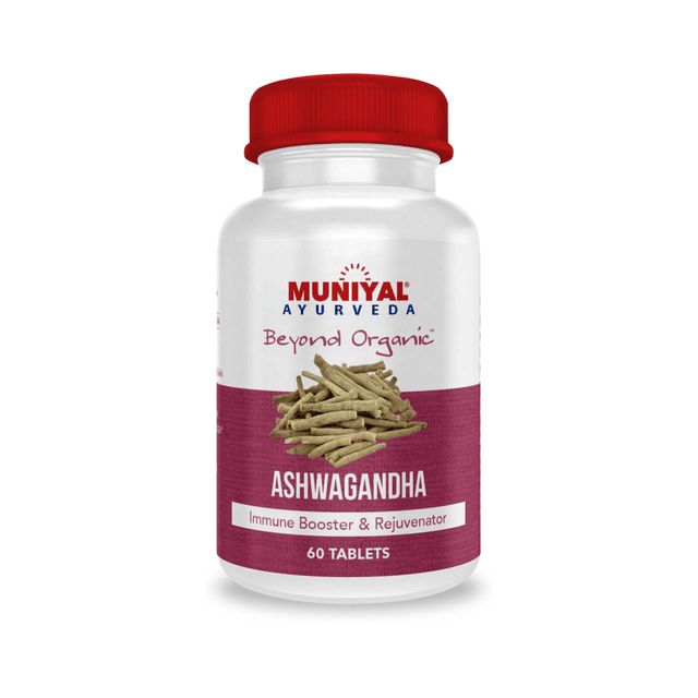 Ashwagandha tablets from the Muniyal Ayurveda range