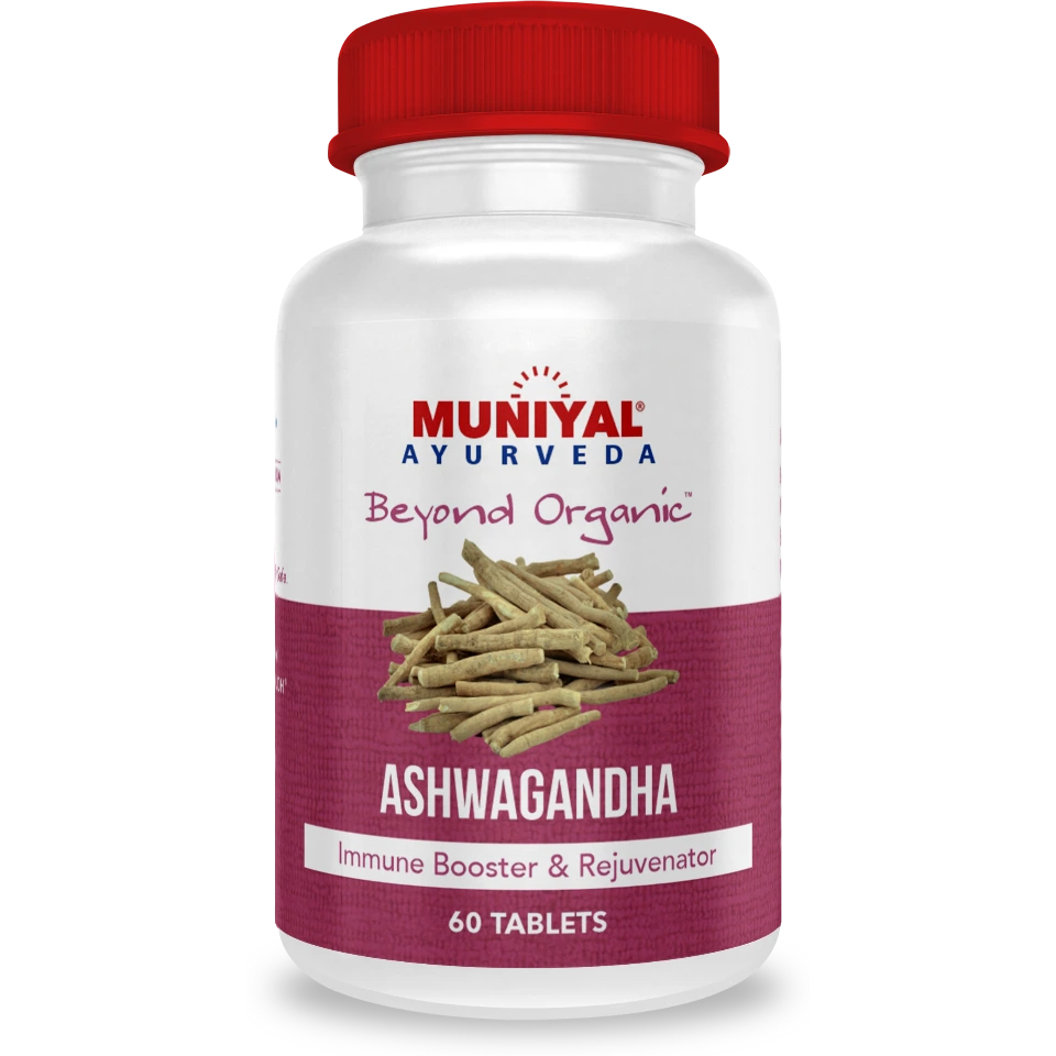 Ashwagandha tablets from the Muniyal Ayurveda range