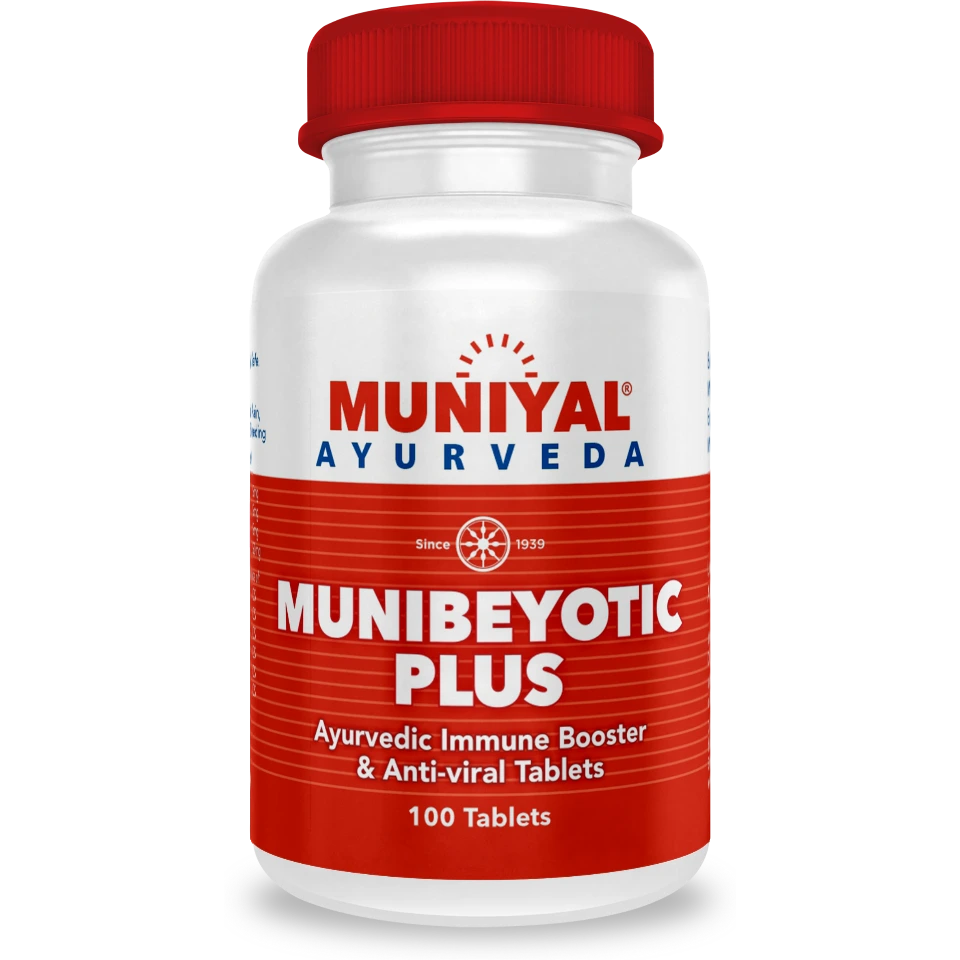 Munibeyotic Plus tablets from the Muniyal Ayurveda range
