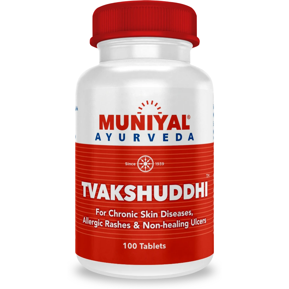 Tvakshuddhi tablets from the Muniyal Ayurveda range
