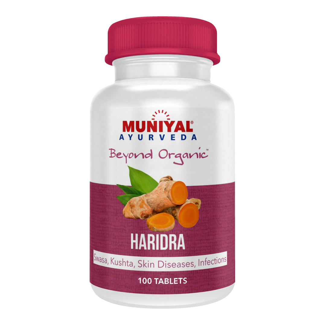 Haridra Tablets — Muniyal Ayurveda product pack