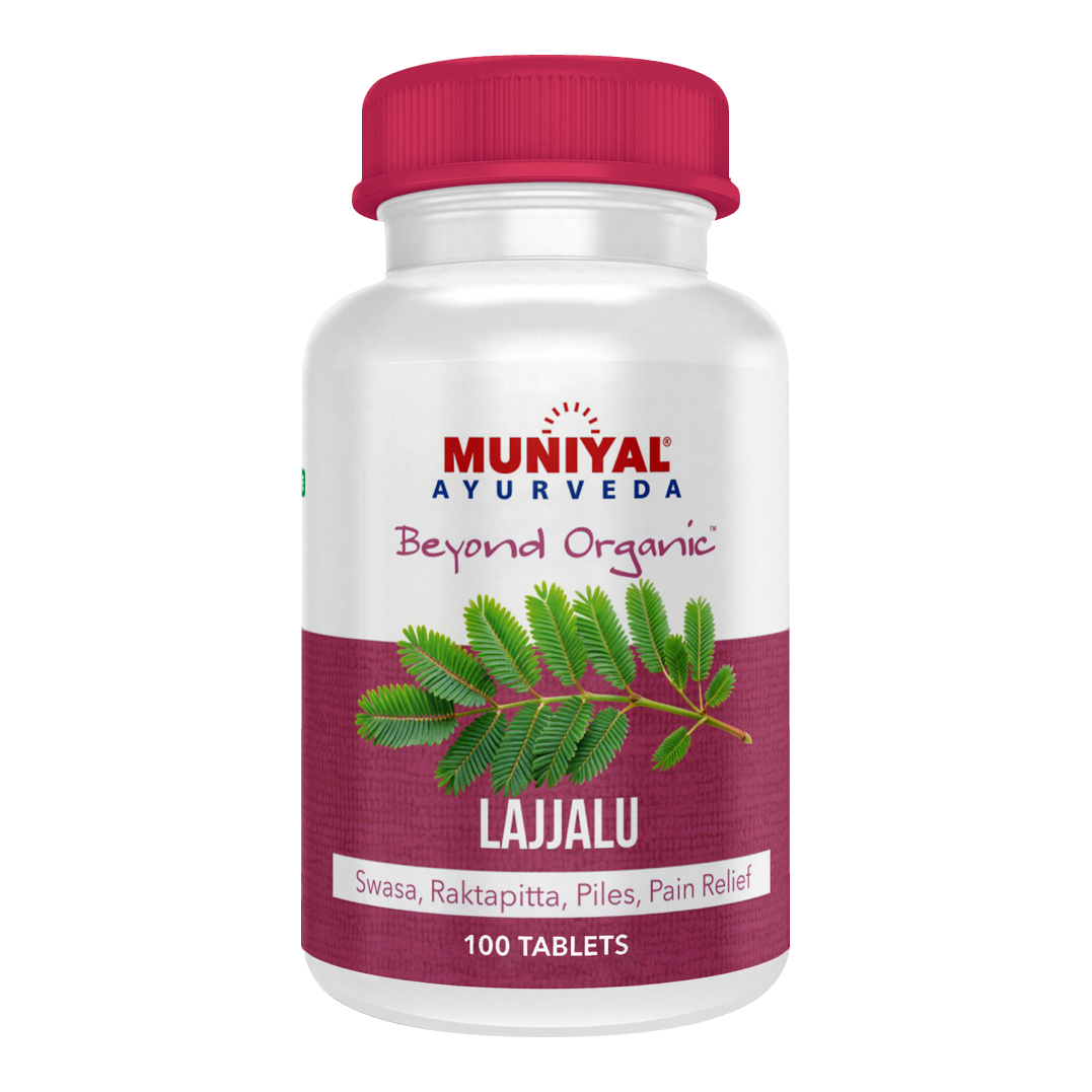 Lajjalu Tablets — Muniyal Ayurveda product pack