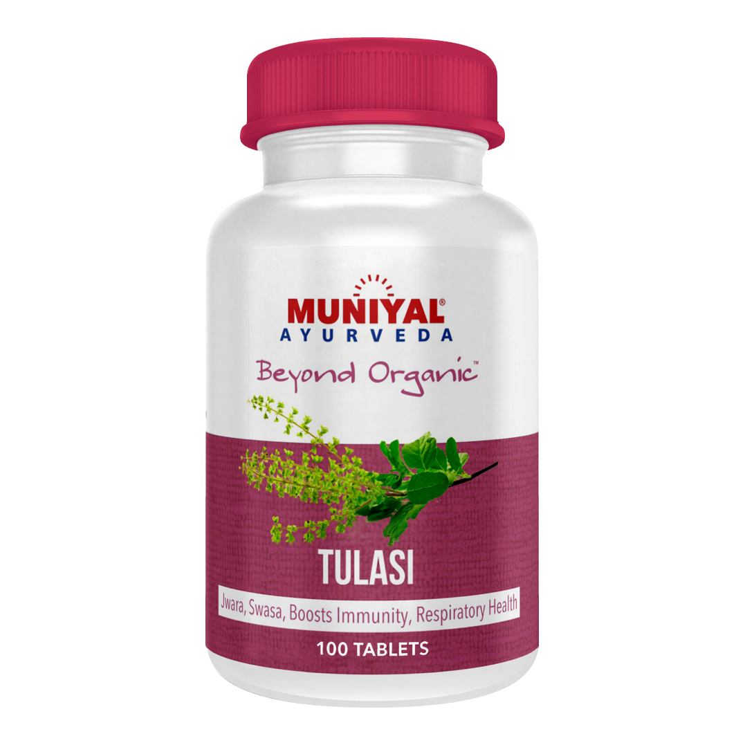 Tulasi Tablets — Muniyal Ayurveda product pack
